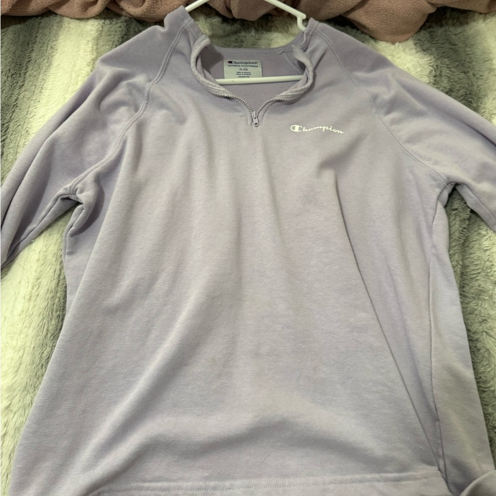 XL light purple champion hoodie